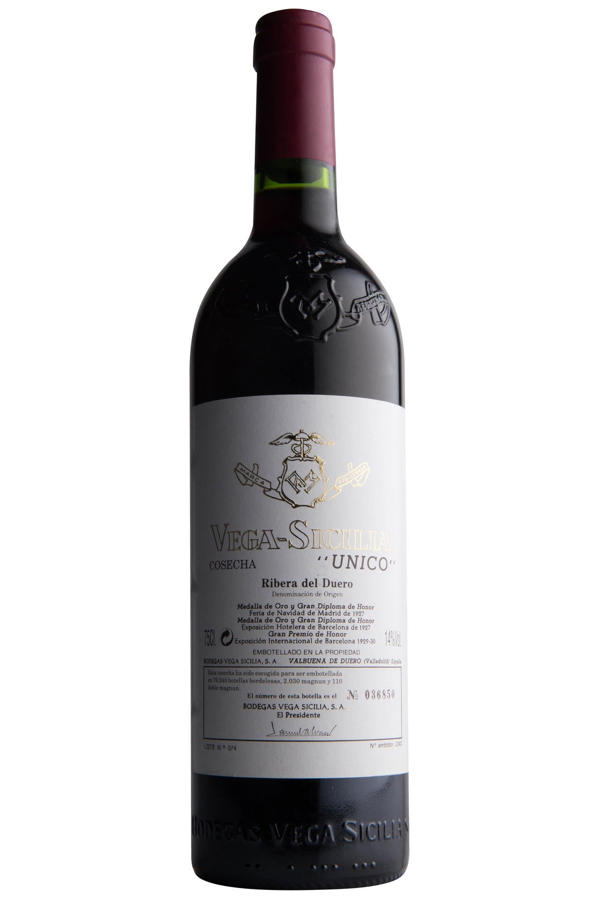 2025 Único Reserva Especial (2011, 2012 & 2013), Vega Sicilia, Ribera del Duero, Spain