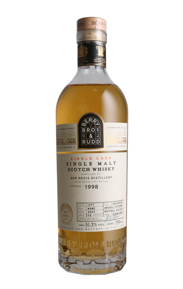 1998 Berry Bros. & Rudd Ben Nevis, Cask Ref. 1377, Highland, Single Malt Scotch Whisky (51.3%)