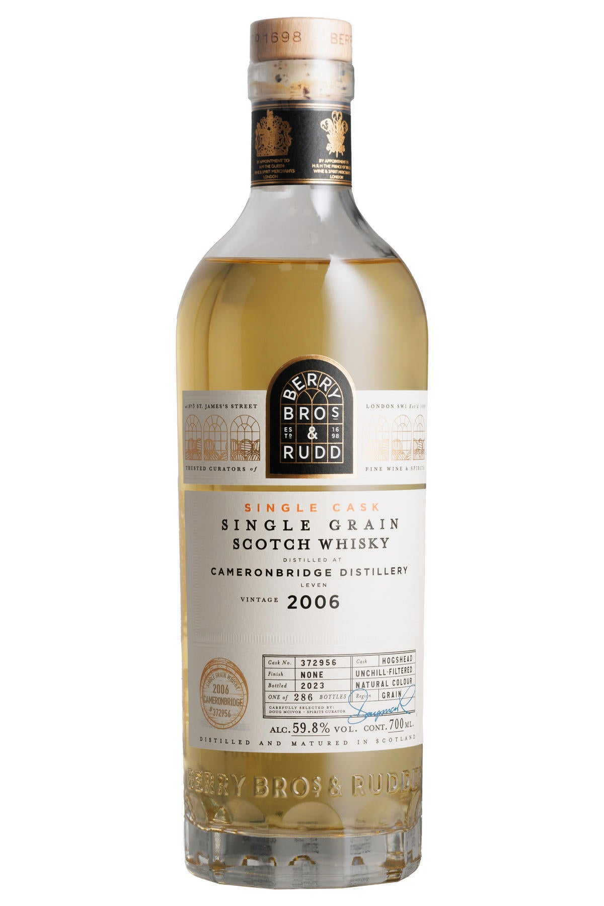 2006 Berry Bros. & Rudd Cameronbridge, Cask Ref. 372956, Lowland, Single Malt Scotch Whisky (59.8%)