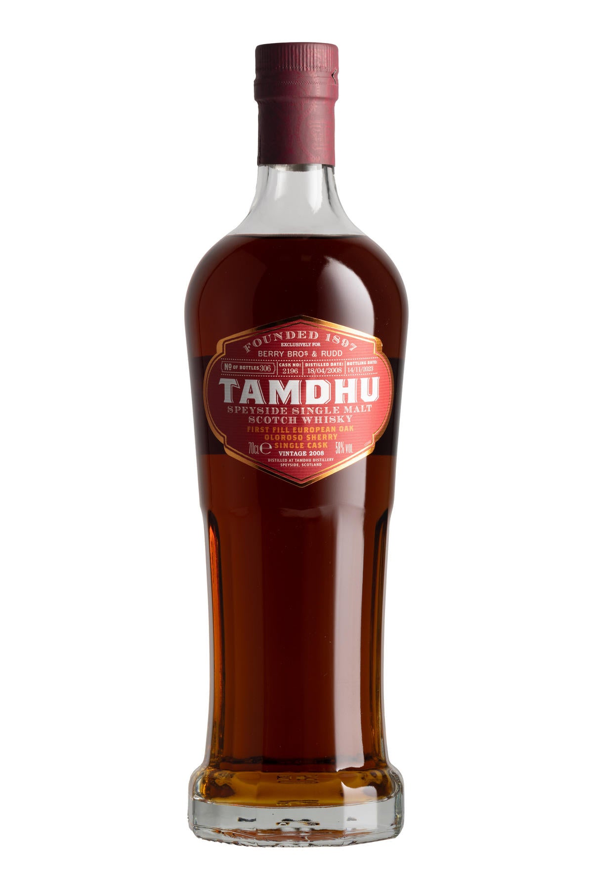 2008 Tamdhu,BB&R Exclusive, Oloroso Sherry, Cask Ref 2196, Speyside, Single Malt Scotch Whisky (58%)