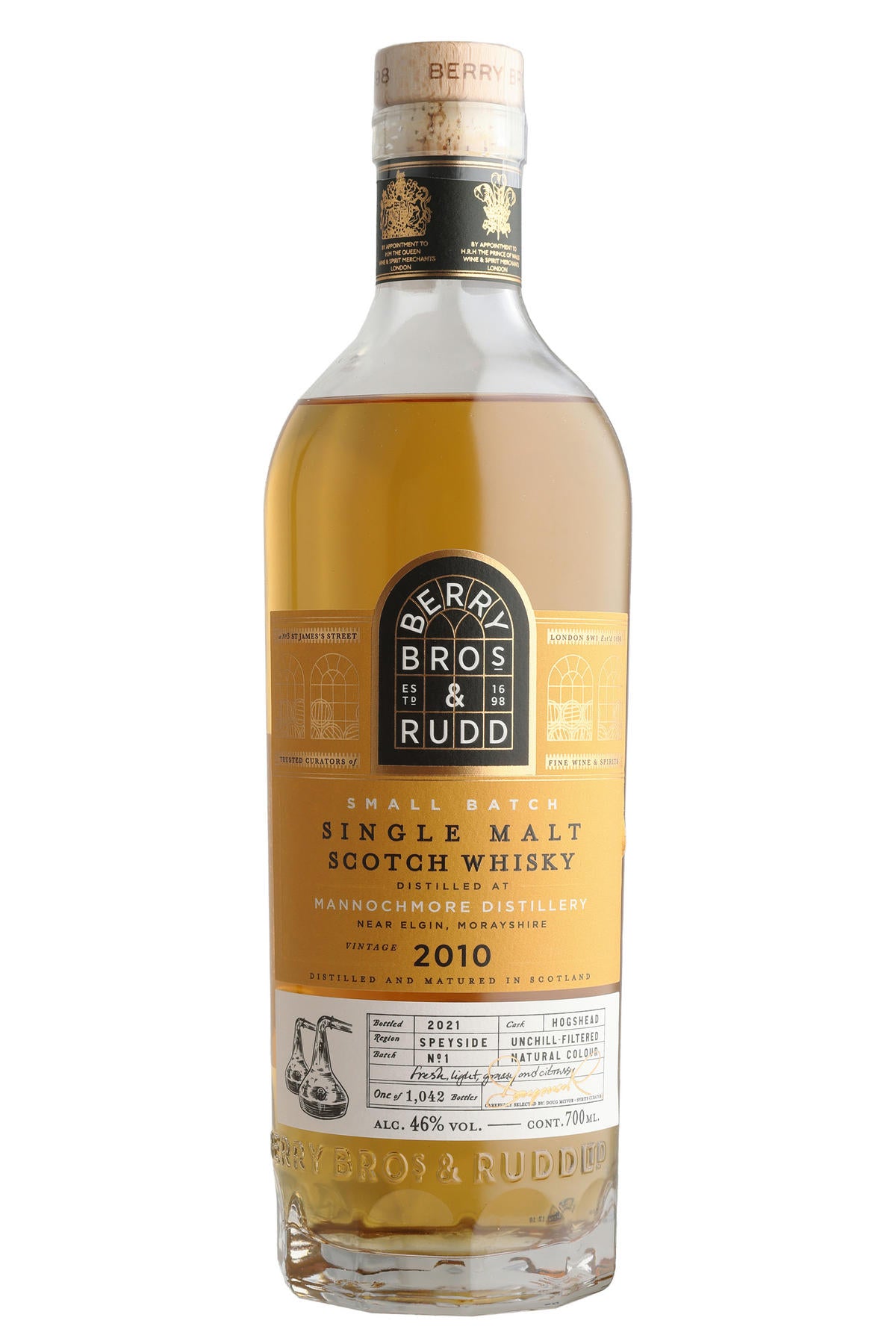 2010 Berry Bros. & Rudd Mannochmore, Cask Ref. 3366/7/8, Speyside, Single Malt Scotch Whisky (46%)