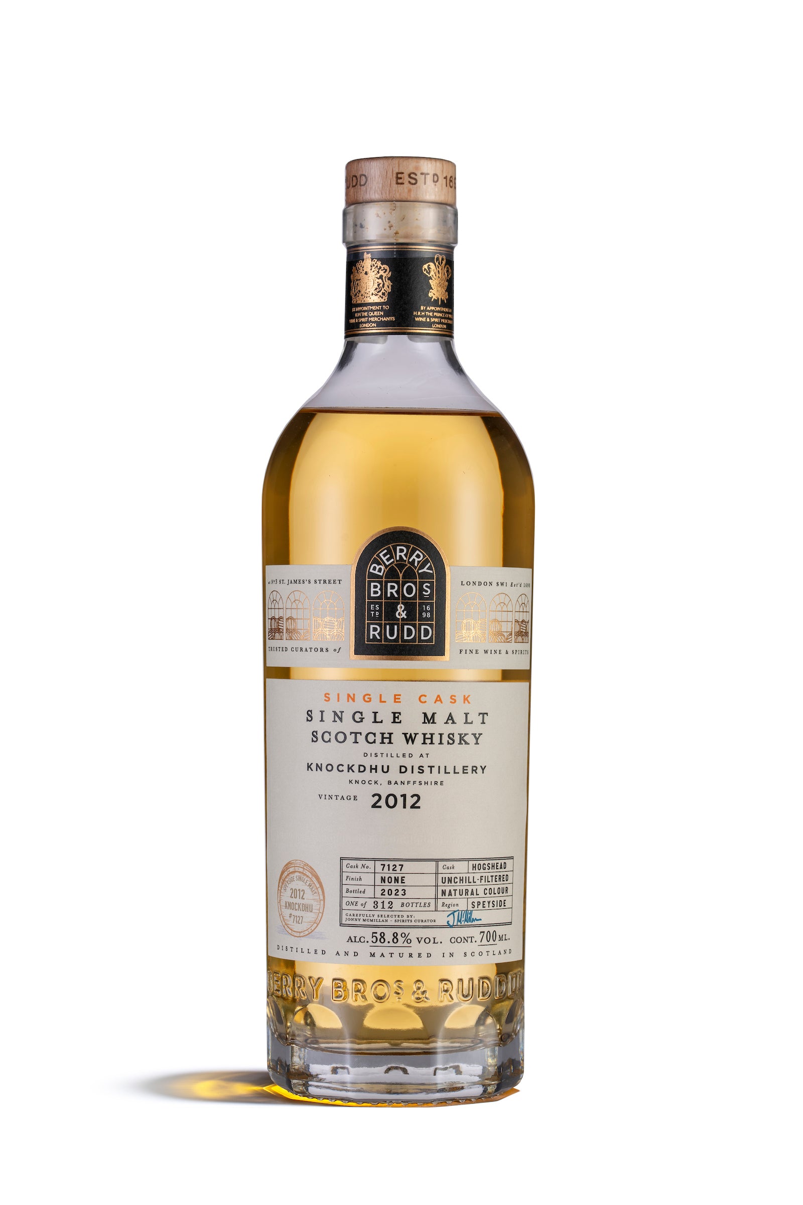 2012 Berry Bros. & Rudd Knockdhu, Cask Ref. 7127, Speyside, Single Malt Scotch Whisky (58.8%)