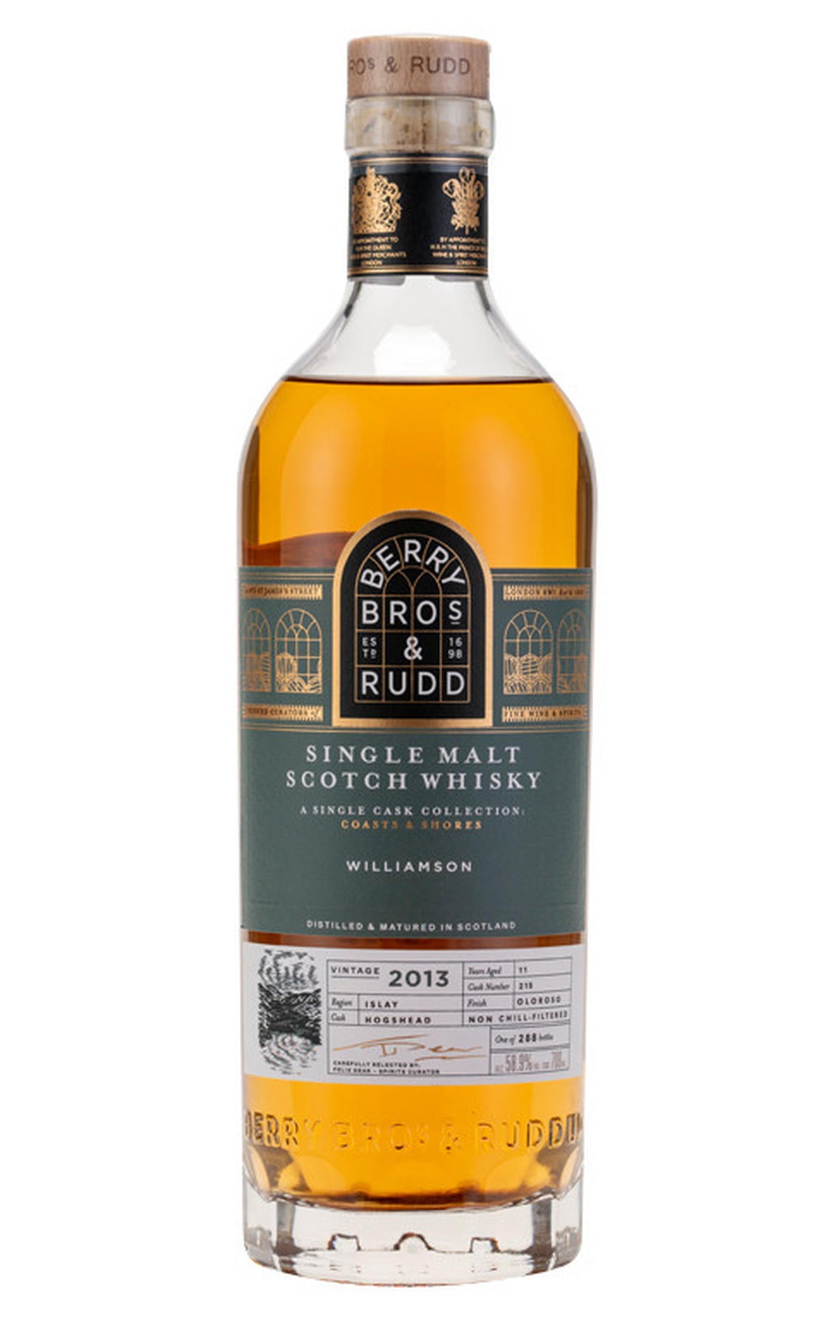 2013 BB&R Williamson, Coasts & Shores, Cask Ref. 215, Islay, Single Malt Scotch Whisky (59.4%)