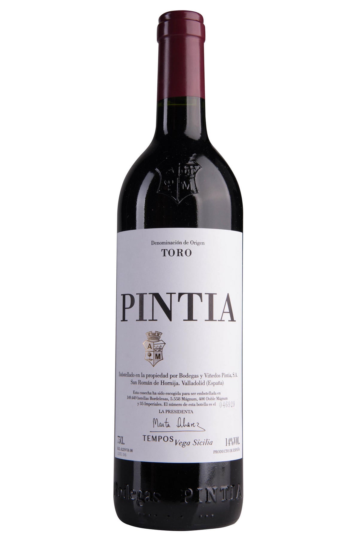 2016 Bodegas Pintia, Toro, Spain