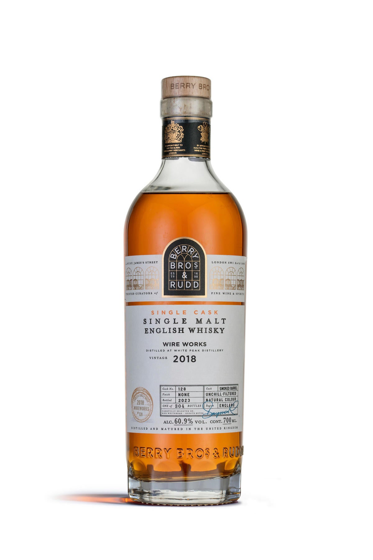 2018 BB&R White Peak Distillery, Wire Works, Cask Ref. 128, Single Malt Whisky, England (60.9%)