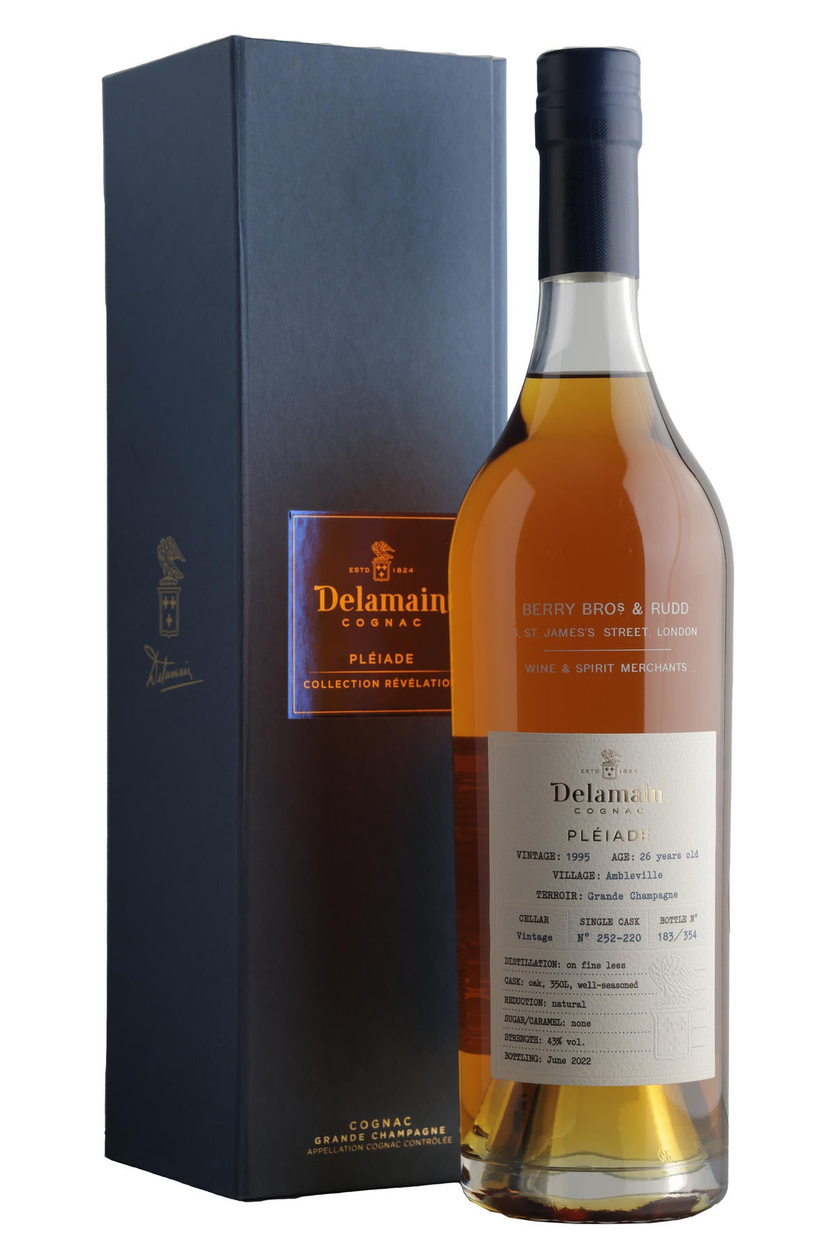 1995 Delamain, Pleiade, Ambleville, 26-Year-Old, Grande Champagne Cognac (43%) (BB&R Exclusive Cask)